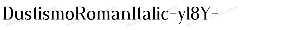 DustismoRomanItalic-y18Y字体转换
