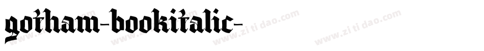 gotham-bookitalic字体转换