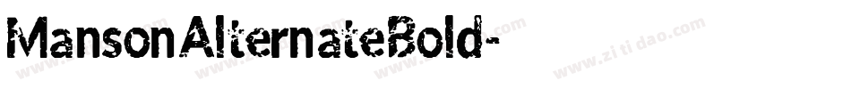 MansonAlternateBold字体转换
