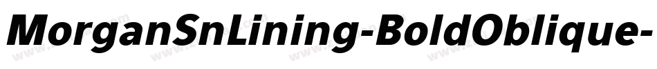 MorganSnLining-BoldOblique字体转换