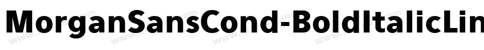 MorganSansCond-BoldItalicLining字体转换