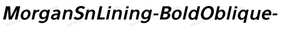 MorganSnLining-BoldOblique字体转换