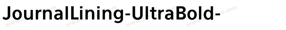 JournalLining-UltraBold字体转换