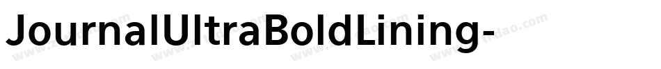 JournalUltraBoldLining字体转换