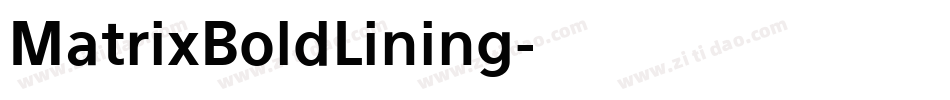 MatrixBoldLining字体转换
