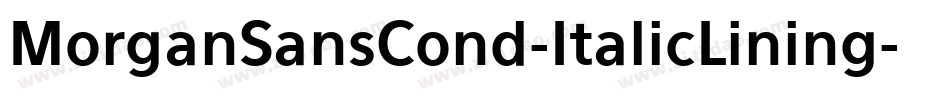 MorganSansCond-ItalicLining字体转换