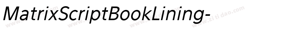 MatrixScriptBookLining字体转换