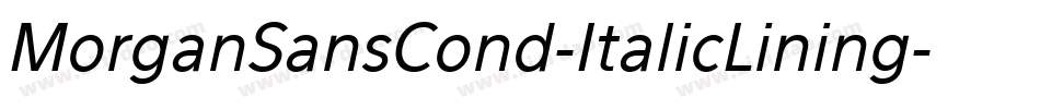 MorganSansCond-ItalicLining字体转换