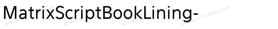 MatrixScriptBookLining字体转换