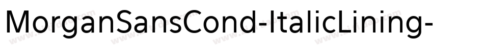 MorganSansCond-ItalicLining字体转换