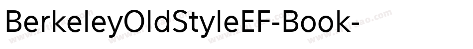 BerkeleyOldStyleEF-Book字体转换