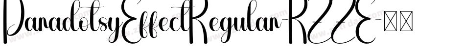 ParadotsyEffectRegular-RZZE字体转换