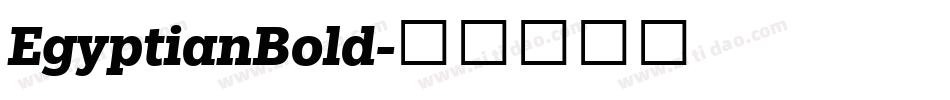 EgyptianBold字体转换