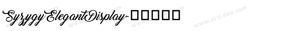 SyzygyElegantDisplay字体转换