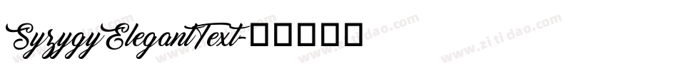 SyzygyElegantText字体转换