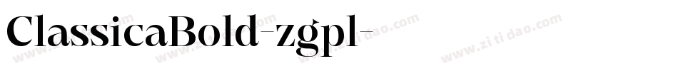 ClassicaBold-zgpl字体转换