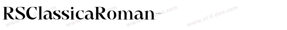 RSClassicaRoman字体转换