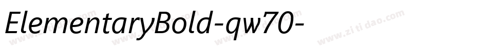 ElementaryBold-qw70字体转换