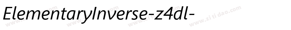 ElementaryInverse-z4dl字体转换