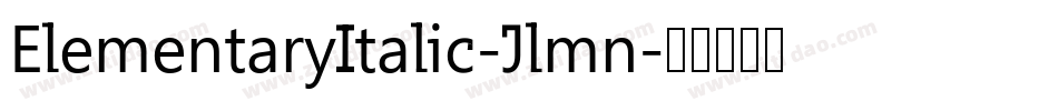 ElementaryItalic-Jlmn字体转换