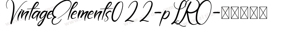 VintageElements022-pLRO字体转换