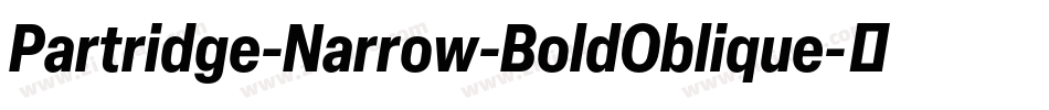 Partridge-Narrow-BoldOblique字体转换
