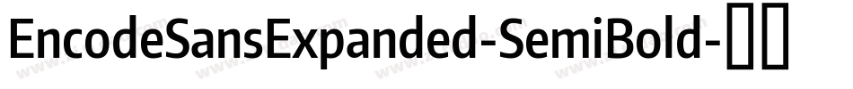 EncodeSansExpanded-SemiBold字体转换