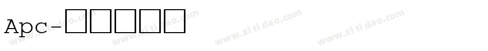 Apc字体转换