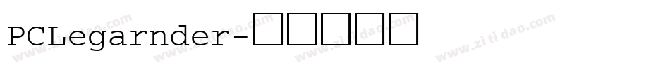 PCLegarnder字体转换