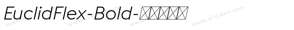 EuclidFlex-Bold字体转换