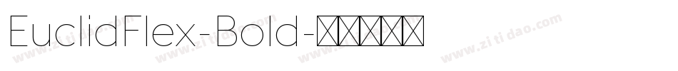 EuclidFlex-Bold字体转换
