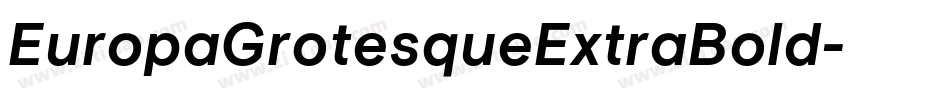 EuropaGrotesqueExtraBold字体转换