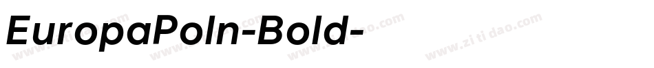 EuropaPoln-Bold字体转换