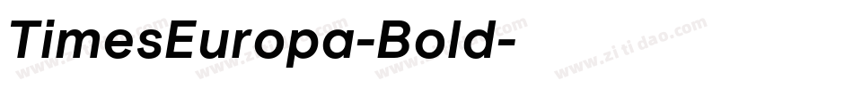 TimesEuropa-Bold字体转换