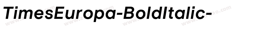 TimesEuropa-BoldItalic字体转换