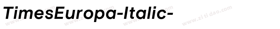 TimesEuropa-Italic字体转换