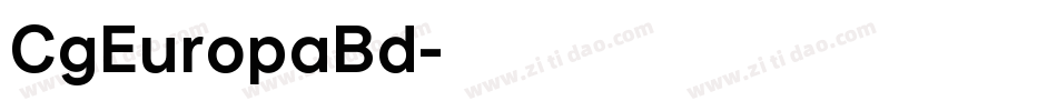 CgEuropaBd字体转换