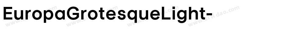 EuropaGrotesqueLight字体转换