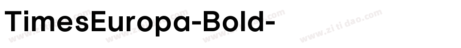 TimesEuropa-Bold字体转换