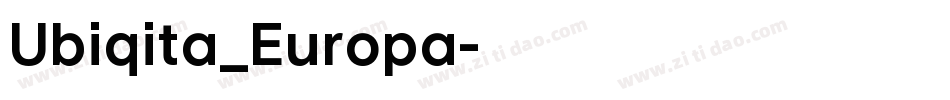 Ubiqita_Europa字体转换
