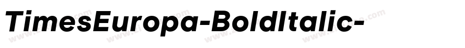 TimesEuropa-BoldItalic字体转换