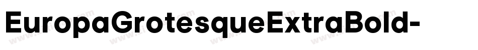 EuropaGrotesqueExtraBold字体转换
