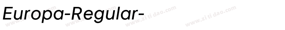 Europa-Regular字体转换