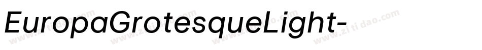 EuropaGrotesqueLight字体转换