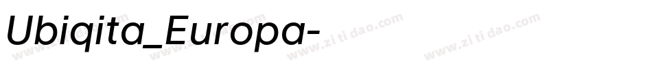 Ubiqita_Europa字体转换