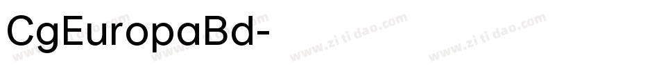 CgEuropaBd字体转换