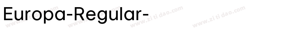 Europa-Regular字体转换
