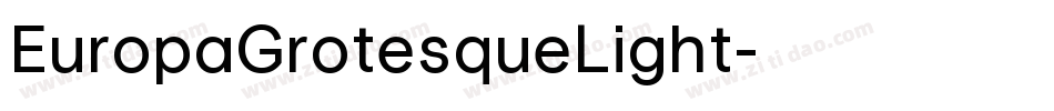 EuropaGrotesqueLight字体转换