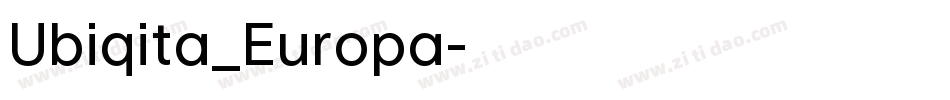 Ubiqita_Europa字体转换