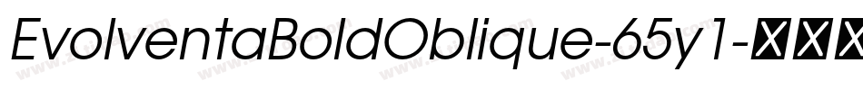 EvolventaBoldOblique-65y1字体转换
